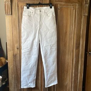 Madewell White straight Jeans